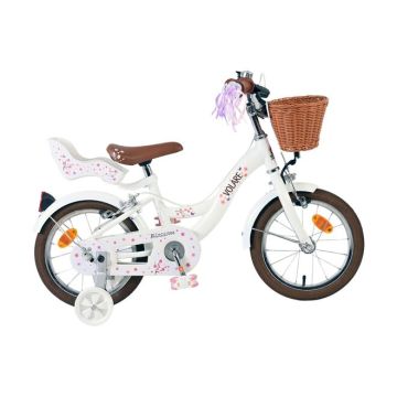 Volare Blossom Kinderfiets Meisjes 14 inch Wit Twee Handremmen 2025