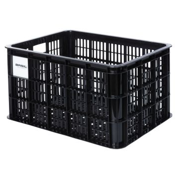 BASIL Gerecyclede fietskrat M 29.5 liter 33 x 44 x 27 cm zwart