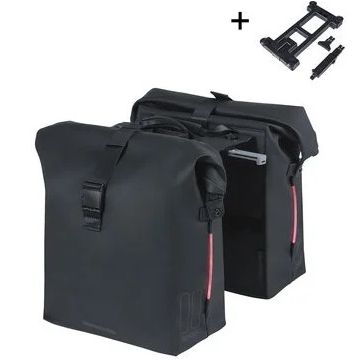 BASIL Dubbele fietstas Nordlicht MIK 41 liter zwart