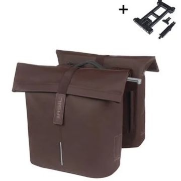 BASIL Dubbele fietstas City MIK 32 liter roasted bruin