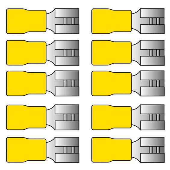 Carpoint Kabelverbinders 543 Geel 10 stuks