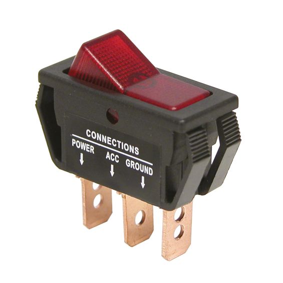 Carpoint Schakelaar On/Off rood 12V 20A