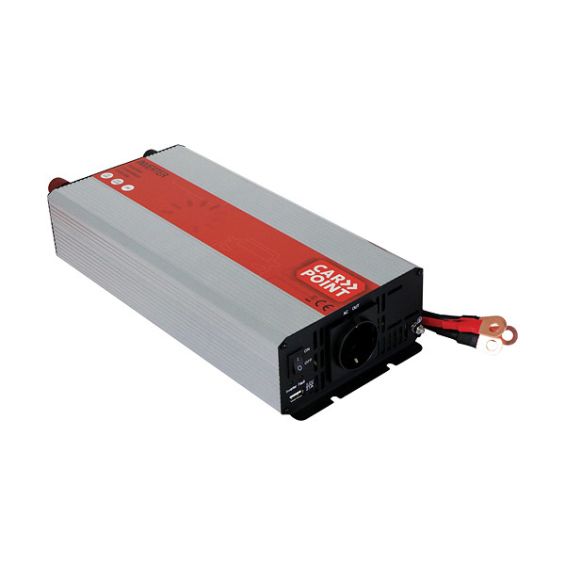 Carpoint Omvormer 12V>230V 1500W accu kabel Carpoint Omvormer 12V>230V 1500W accu kabel