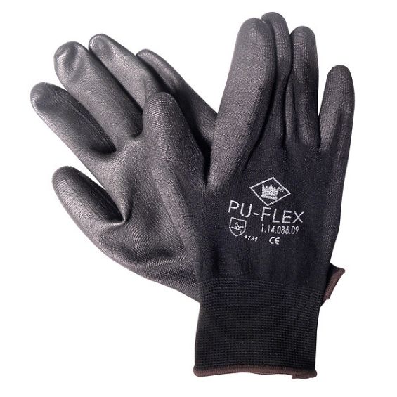 Carpoint Handschoenen PU zwart maat 8 (L)