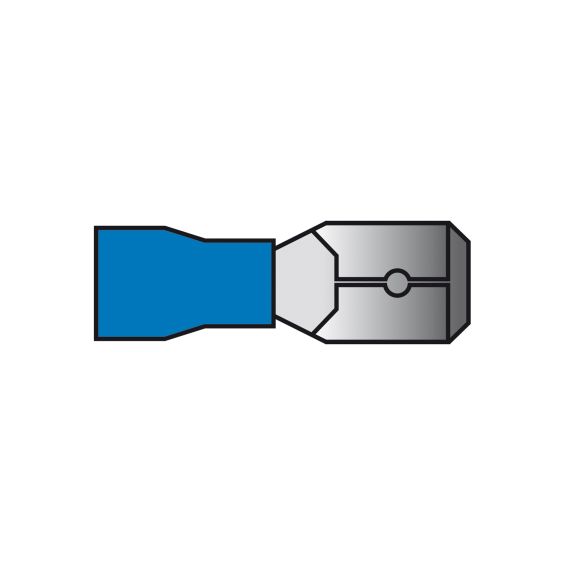 Carpoint Vlakstekker 740 Blauw 6.3x0.8mm Blister 10 Stuks