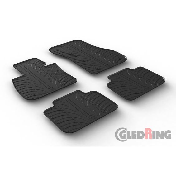 Gledring Rubbermatten passend voor BMW X1 F48 2015- incl. Hybrid (T profiel 4-delig + montageclips)