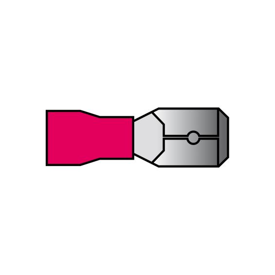 Carpoint Vlakstekker 540 Rood 6.3x0.8mm Blister 10 Stuks
