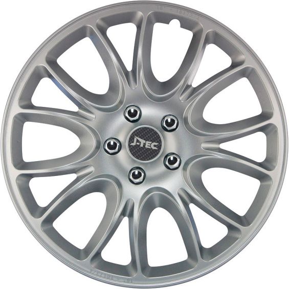 J-Tec 4-Delige Wieldoppenset Hero 15-inch zilver