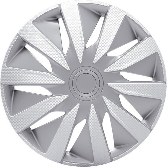 J-Tec 4-Delige Wieldoppenset Lazio 15-inch zilver/carbon-look