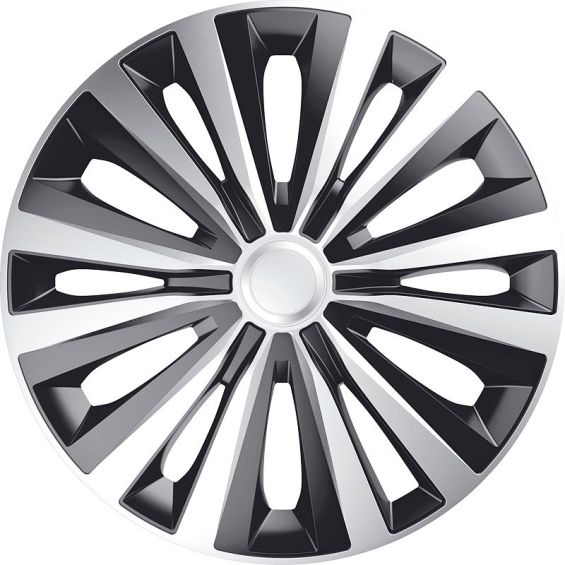 J-Tec 4-Delige Wieldoppenset Multi 13-inch zilver/zwart