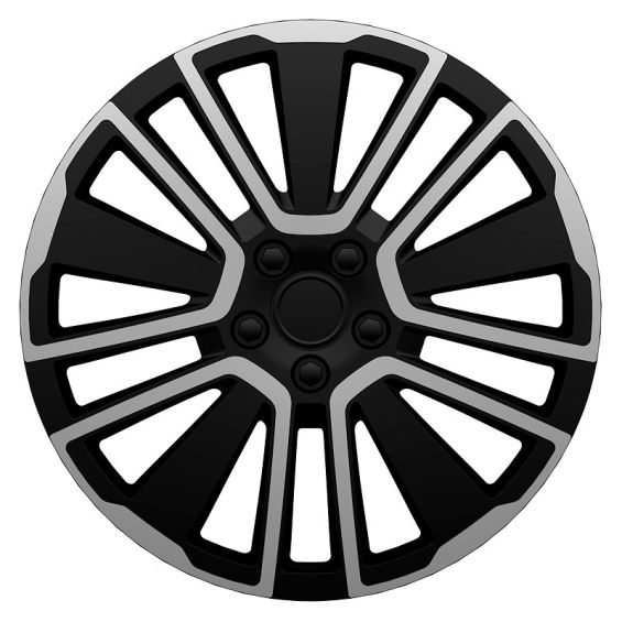 J-Tec 4-Delige Wieldoppenset Scuba 13-inch zilver/zwart