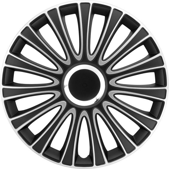 AutoStyle 4-Delige Wieldoppenset LeMans 17-inch zwart/zilver