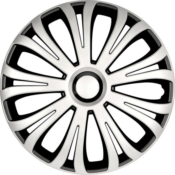 AutoStyle 4-Delige Wieldoppenset Avera 14-inch zilver/zwart