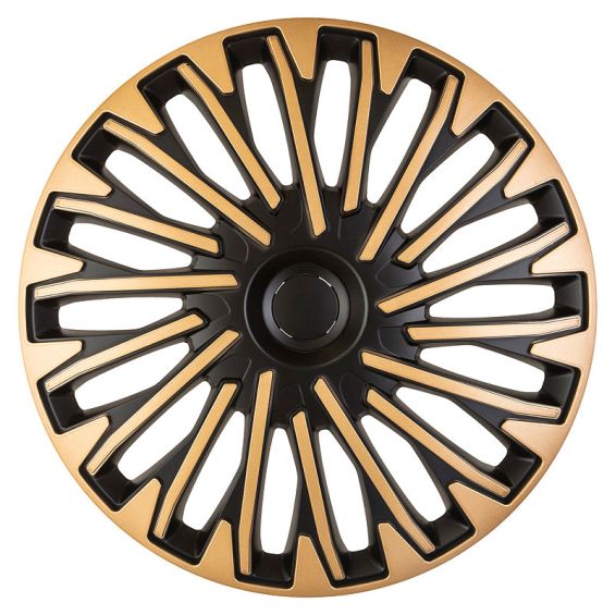 AutoStyle 4-Delige Wieldoppenset Soho 16-inch zwart/goud