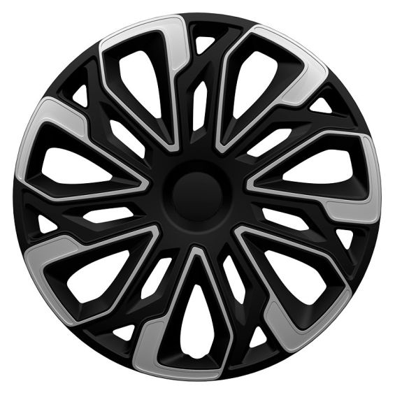 AutoStyle 4-Delige Wieldoppenset Estoril 13-inch zilver/zwart