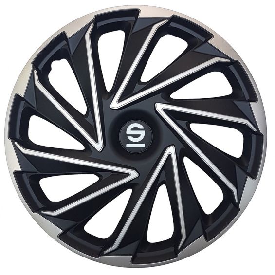Sparco 4-Delige Wieldoppenset Varese 14-inch zilver/zwart