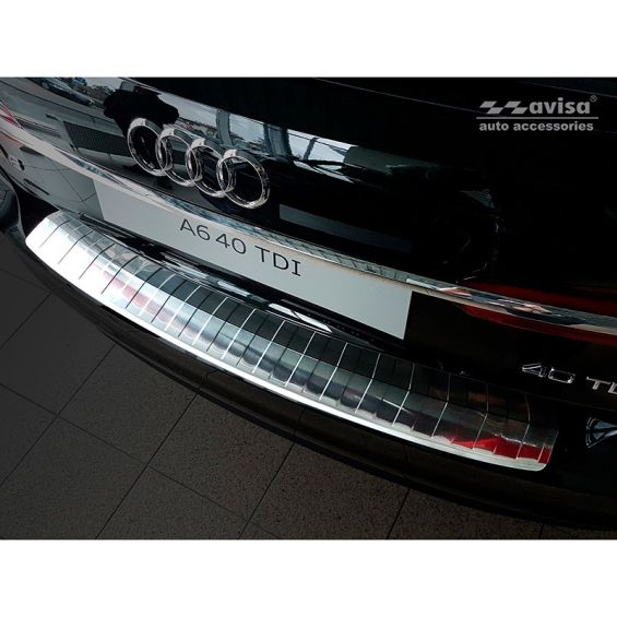 Avisa RVS Achterbumperprotector passend voor Audi A6 (C8) Avant 2018- 'Ribs'