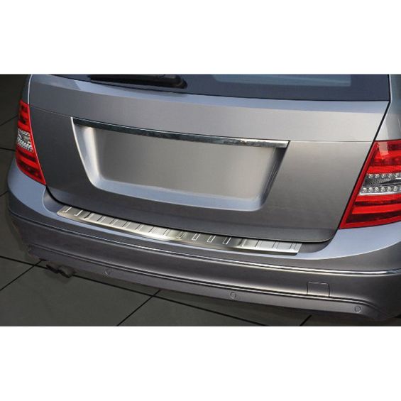 Avisa RVS Achterbumperprotector passend voor Mercedes C-Klasse W204 Kombi 2011-2014 'Ribs'