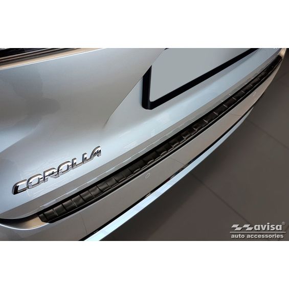 Avisa Zwart RVS Achterbumperprotector passend voor Toyota Corolla XII Combi 2019- 'Ribs'