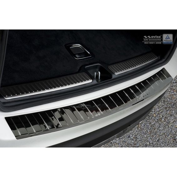 Avisa Zwart-Chroom RVS Achterbumperprotector passend voor Mercedes GLC 2015-2019 & FL 2019- 'Ribs'