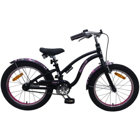Volare Kinderfiets Miracle Cruiser Meisjes 18 inch Mat zwart