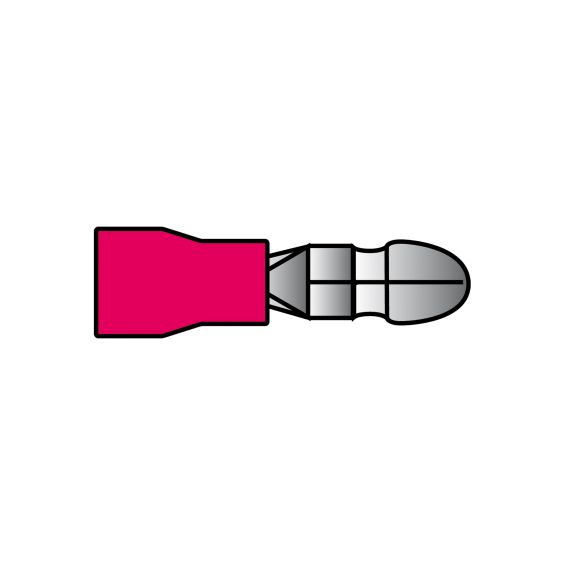 Carpoint Rondstekker 547 Rood Ø 4.0mm Blister 10 Stuks