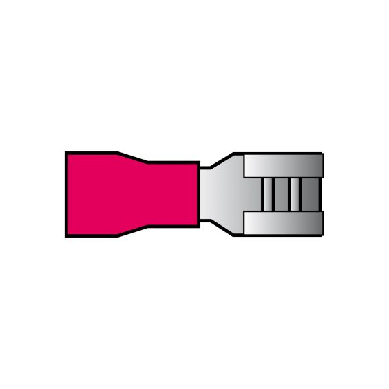 Carpoint Vlakstekerhuls 741 Rood 4.8x0.5mm Blister 10 Stuks
