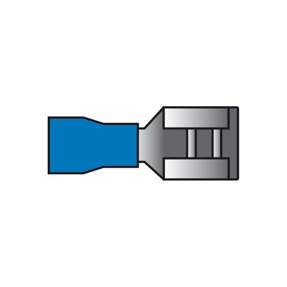 Carpoint Vlakstekerhuls 542 Blauw 6.3x0.8mm Blister 10 Stuks