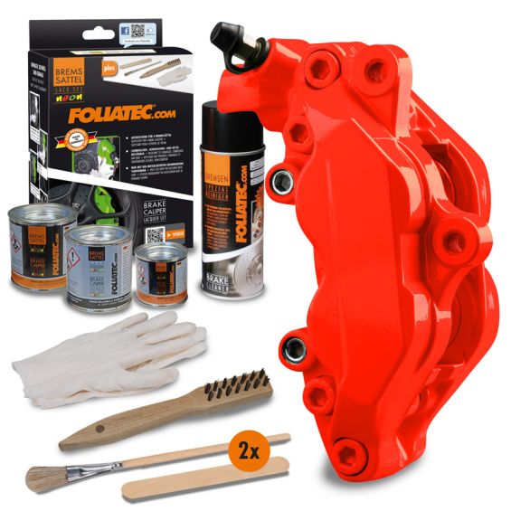 Foliatec Remklauwlakset NEON rood 4 Componenten