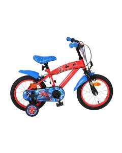 Spider-Man Kinderfiets Jongens 14 inch Blauw/Rood Twee handremmen 2025