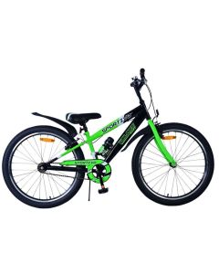 Volare Sportivo Kinderfiets Jongens 24 inch Zwart Groen Twee Handremmen 2025