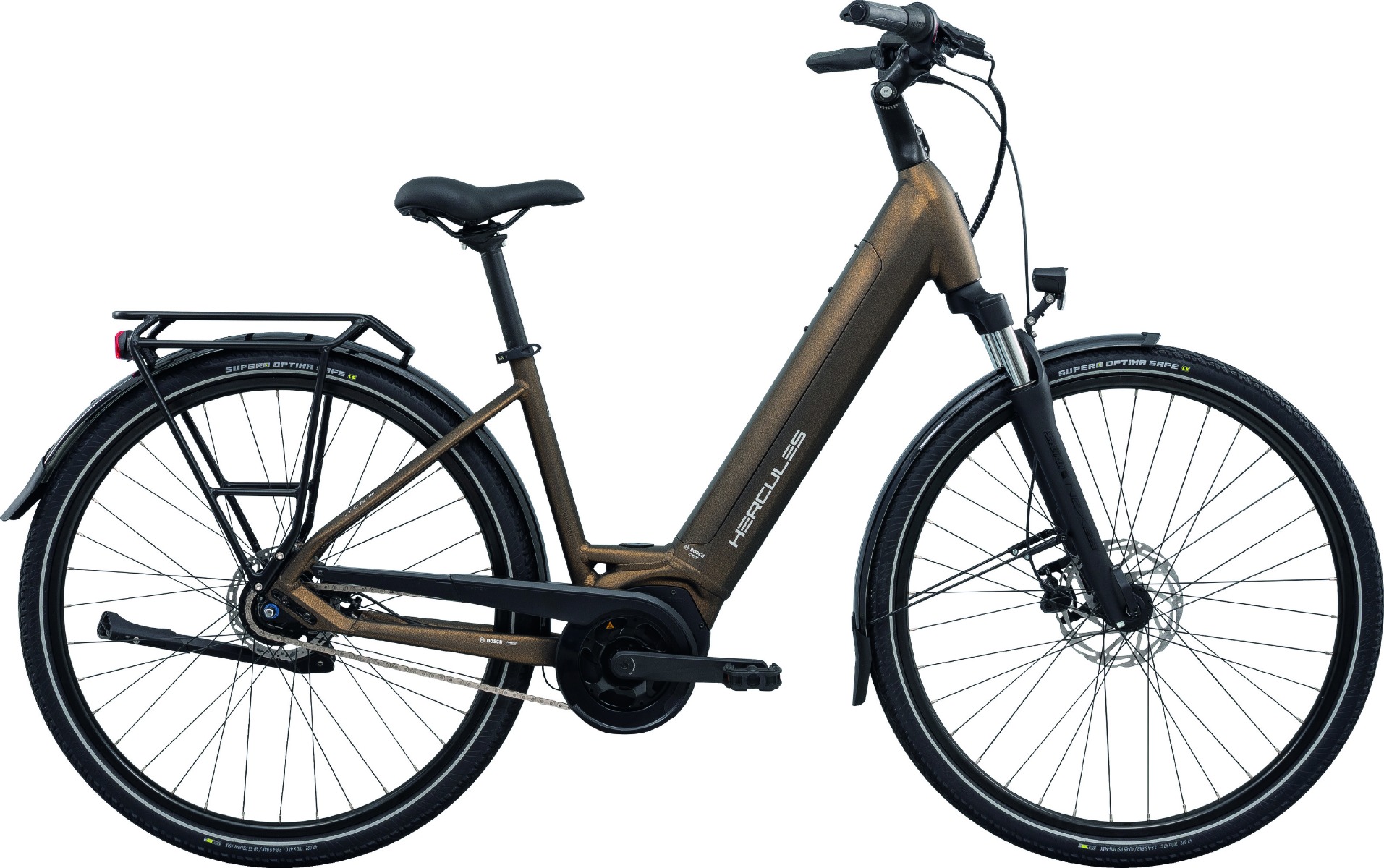 Hercules elektrische stadsfiets Lyon I F8 Dames 55 Mat Goud