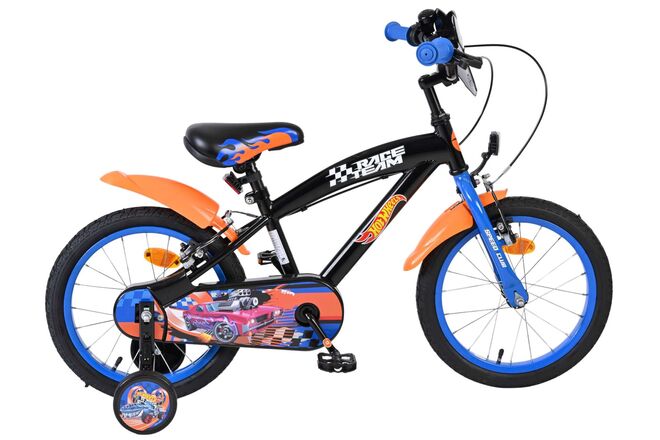 Hot Wheels Kinderfiets Jongens 16 inch Zwart Oranje Blauw Twee handremmen 2025